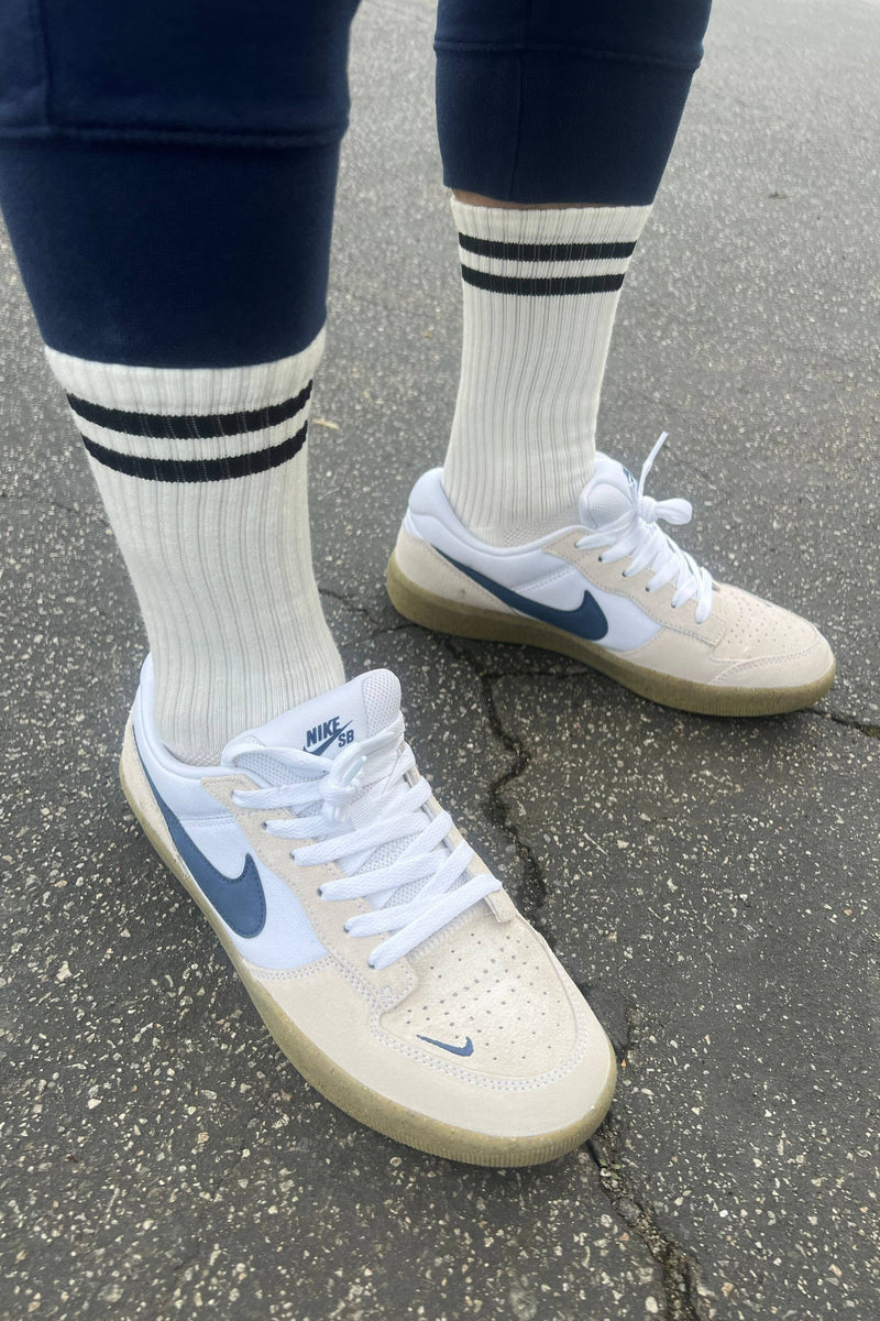 Extended Boyfriend Socks - Powder Blue