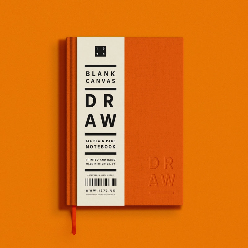 A5 Plain Sketchbook - Orange
