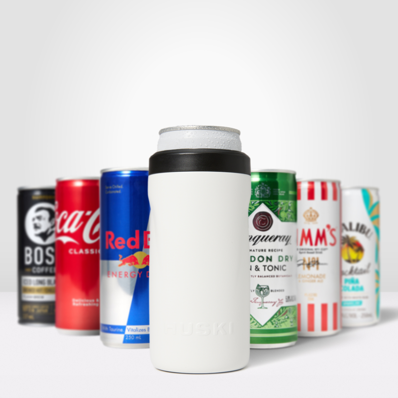 Huski Slim Can Cooler - Brushed Stainless