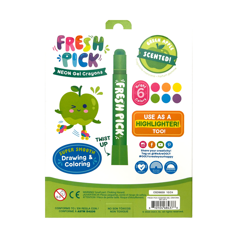 Ooly Fresh Pick: Apple Scented Gel Crayons