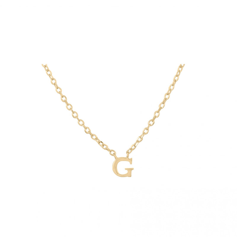 Note Necklace - Letter G - Gold Plated