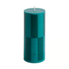 Column Candle - Small - Green with Dark Green Large Check