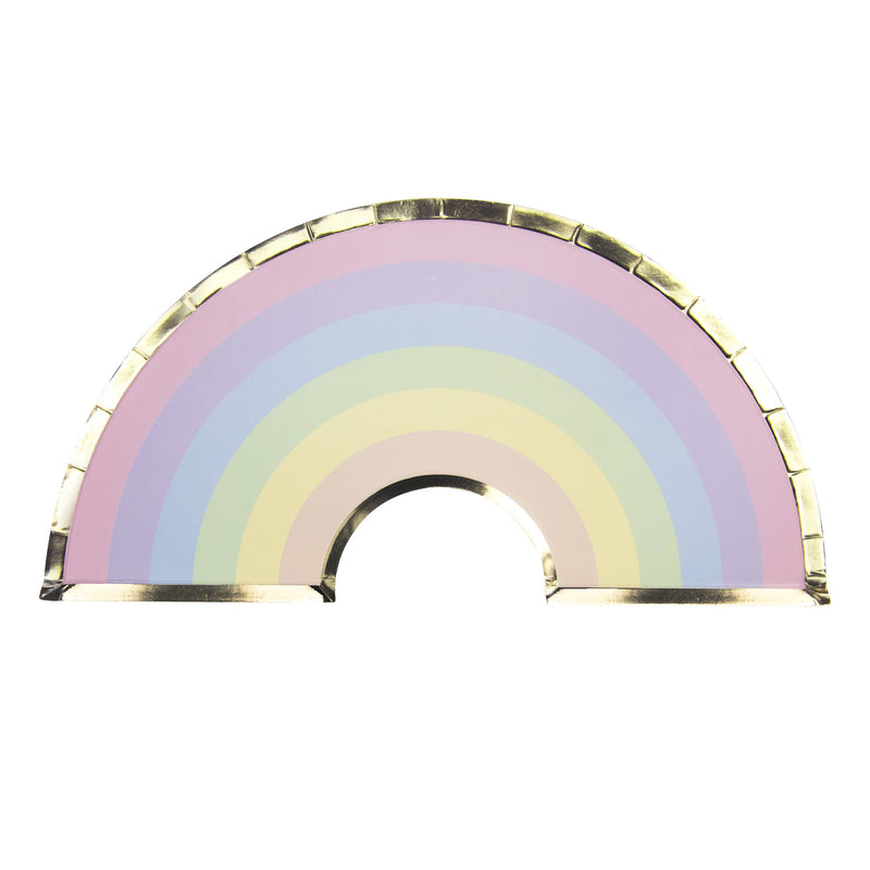 Pastel Rainbow Plates - Set Of 8