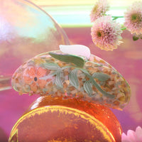 Hesperides Orange Acetate Floral Claw Clip - Large