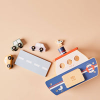 Wooden Ferry Toy Playset with Cars