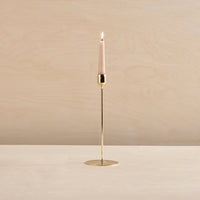 Flute brass candlestick, Polished: Medium
