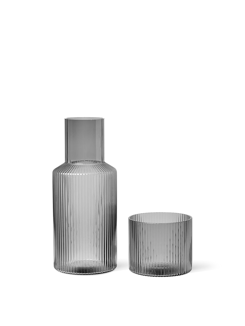 Ripple Small Carafe Set - Smoked Grey