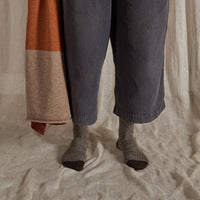 Fine Merino Wool Socks - Brown Marl: UK 8-11