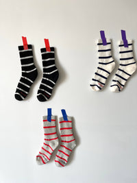 Boyfriend Socks - Red Stripe