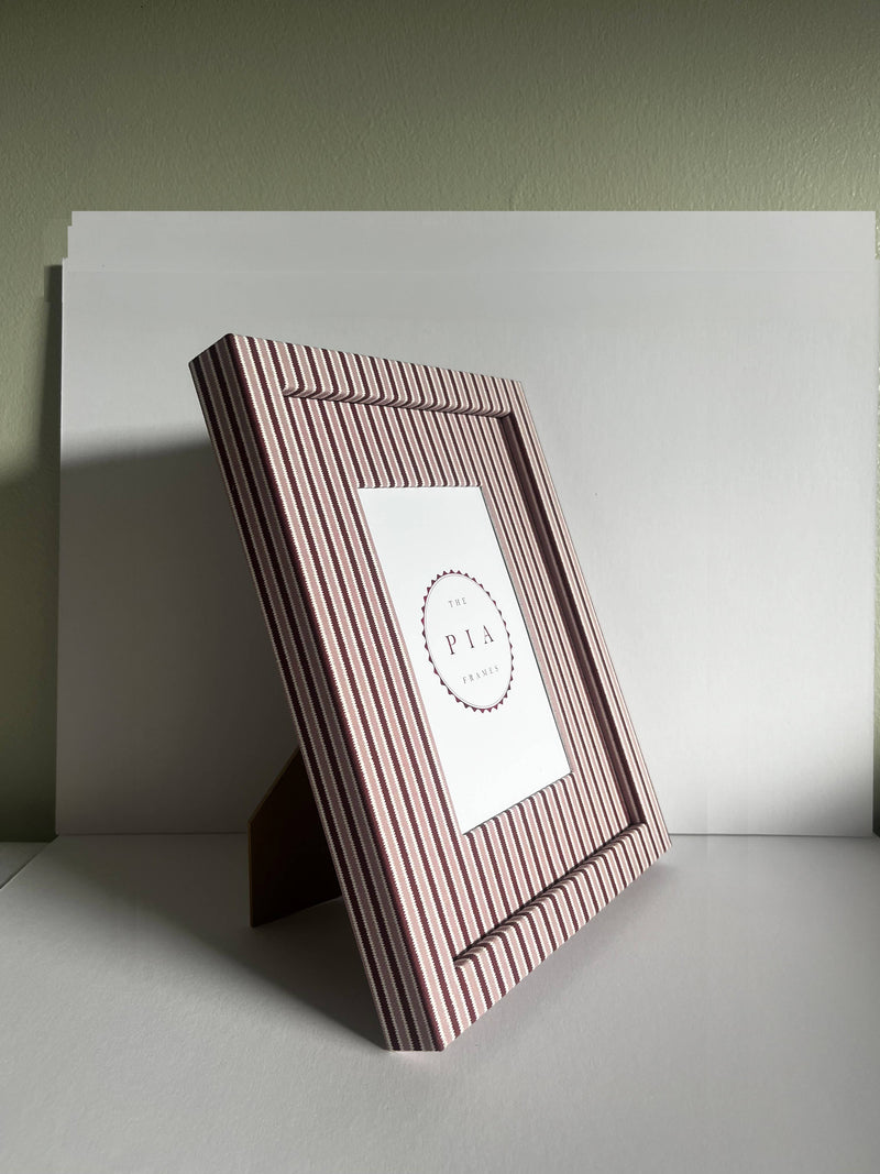 Blush & Burgundy Zigzag Frame: 10x8in (7x5in)