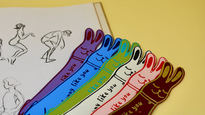 Cute Bunny Bookmark - Cornflower