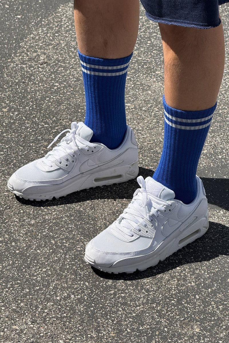 Extended Boyfriend Socks - Cobalt