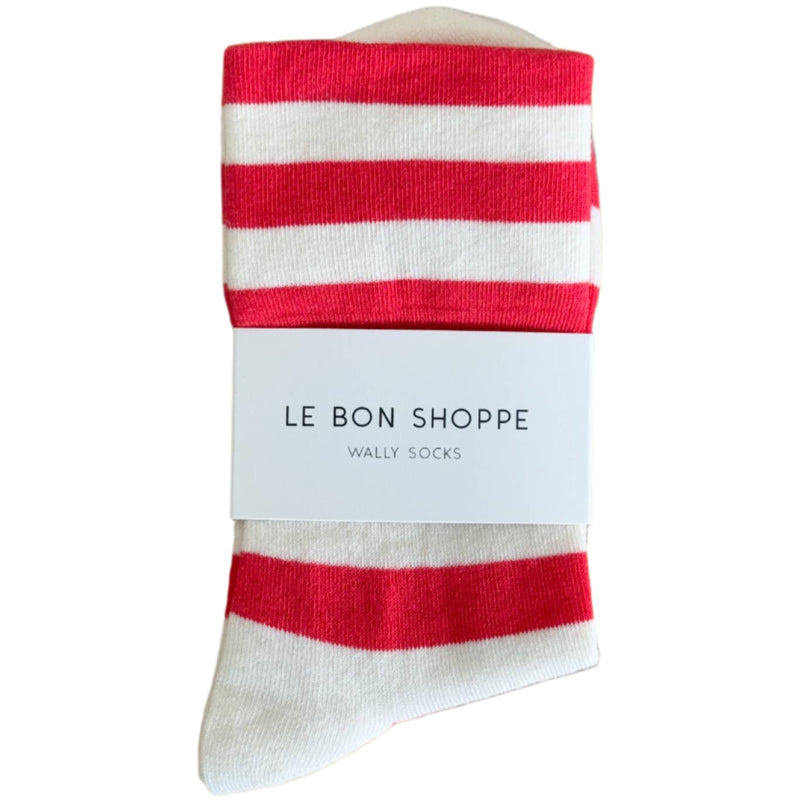 Wally Socks - Wide / Red Stripe