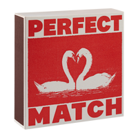 I Like You Swans Square Matchbox