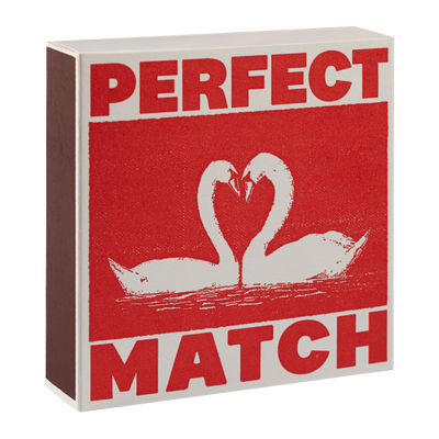 I Like You Swans Square Matchbox