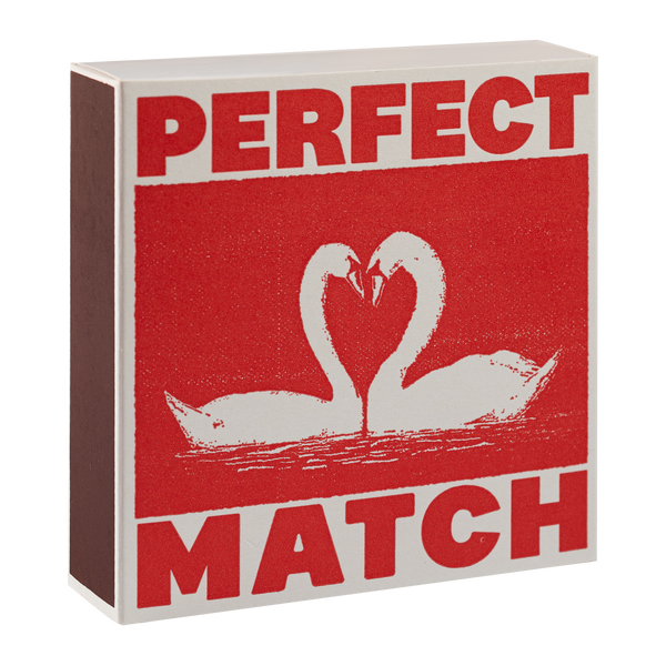 I Like You Swans Square Matchbox