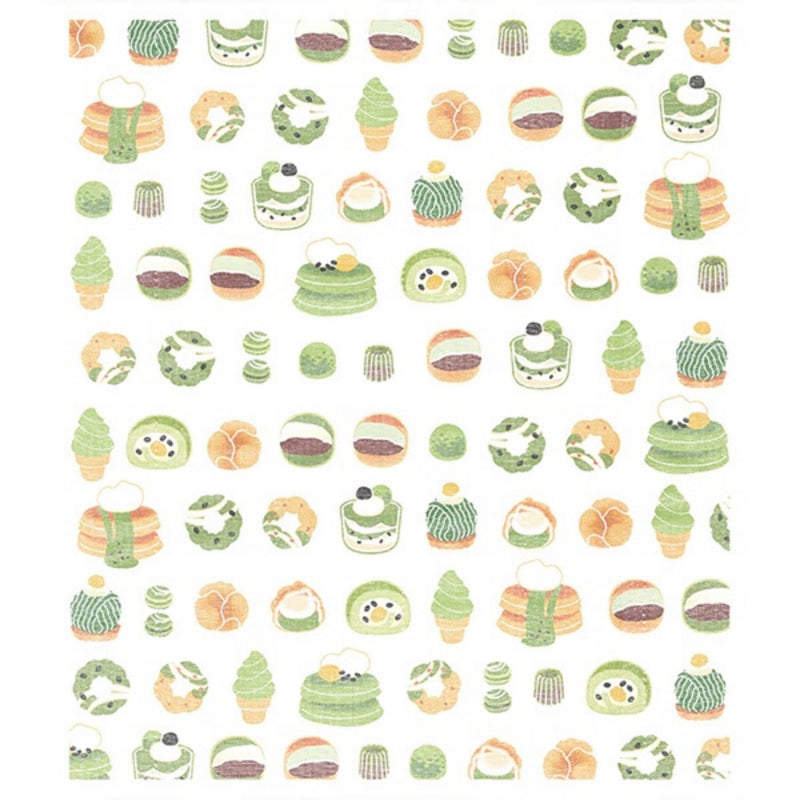Printed Japanese Dishcloth - Japanese Matcha Sweets