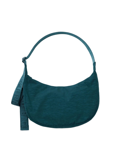 Medium Nylon Crescent Bag - Deep Sea