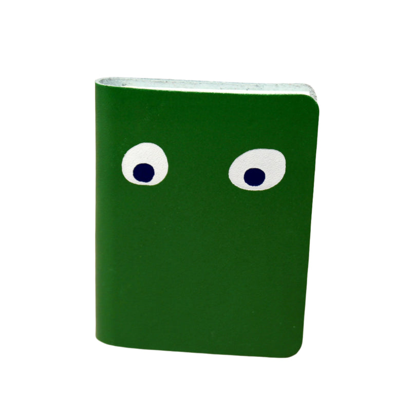 Googly Eye Mini Leather Notebook - Green