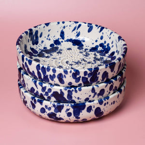 Garlic Grater Plate - Large Ceramic Blue - Persia