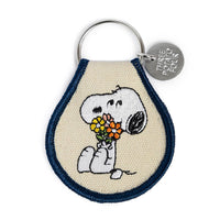 Peanuts Patch Keychain - Snoopy Flower Bouquet