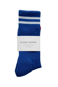 Extended Boyfriend Socks - Cobalt