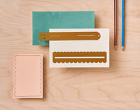 Wavy Brass Ruler - Scalloped Borders