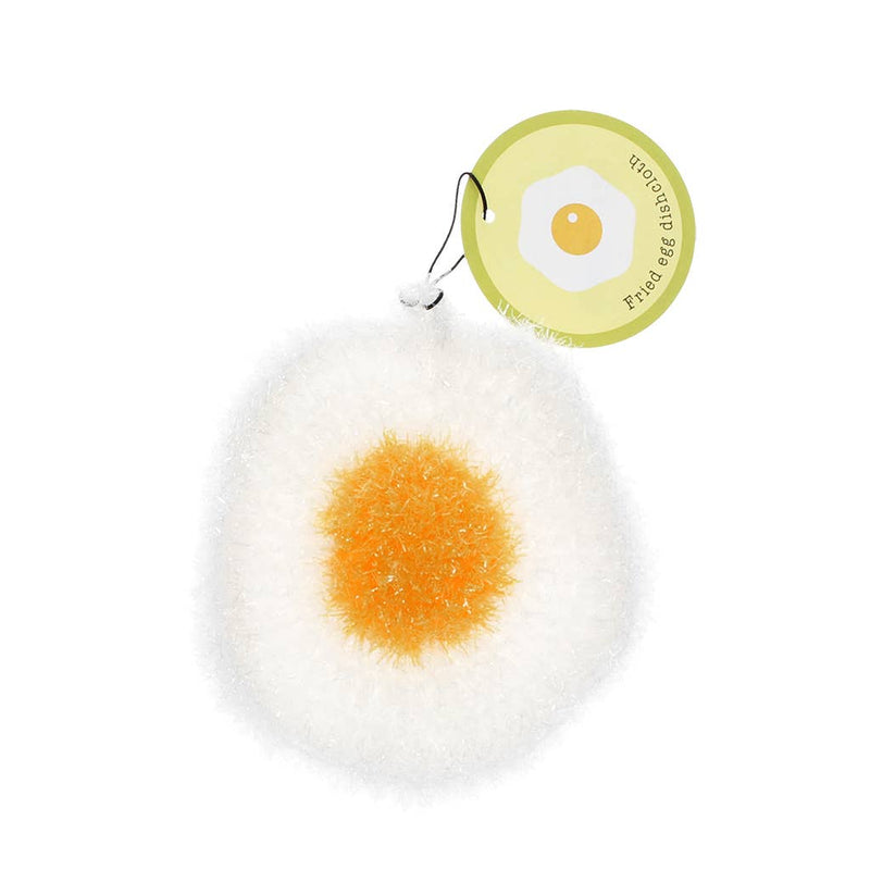 Non-scratch scrubber dishcloth - Fried egg