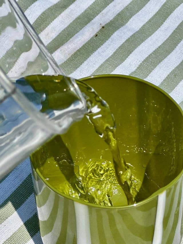 Atina Tumbler - Olive/White