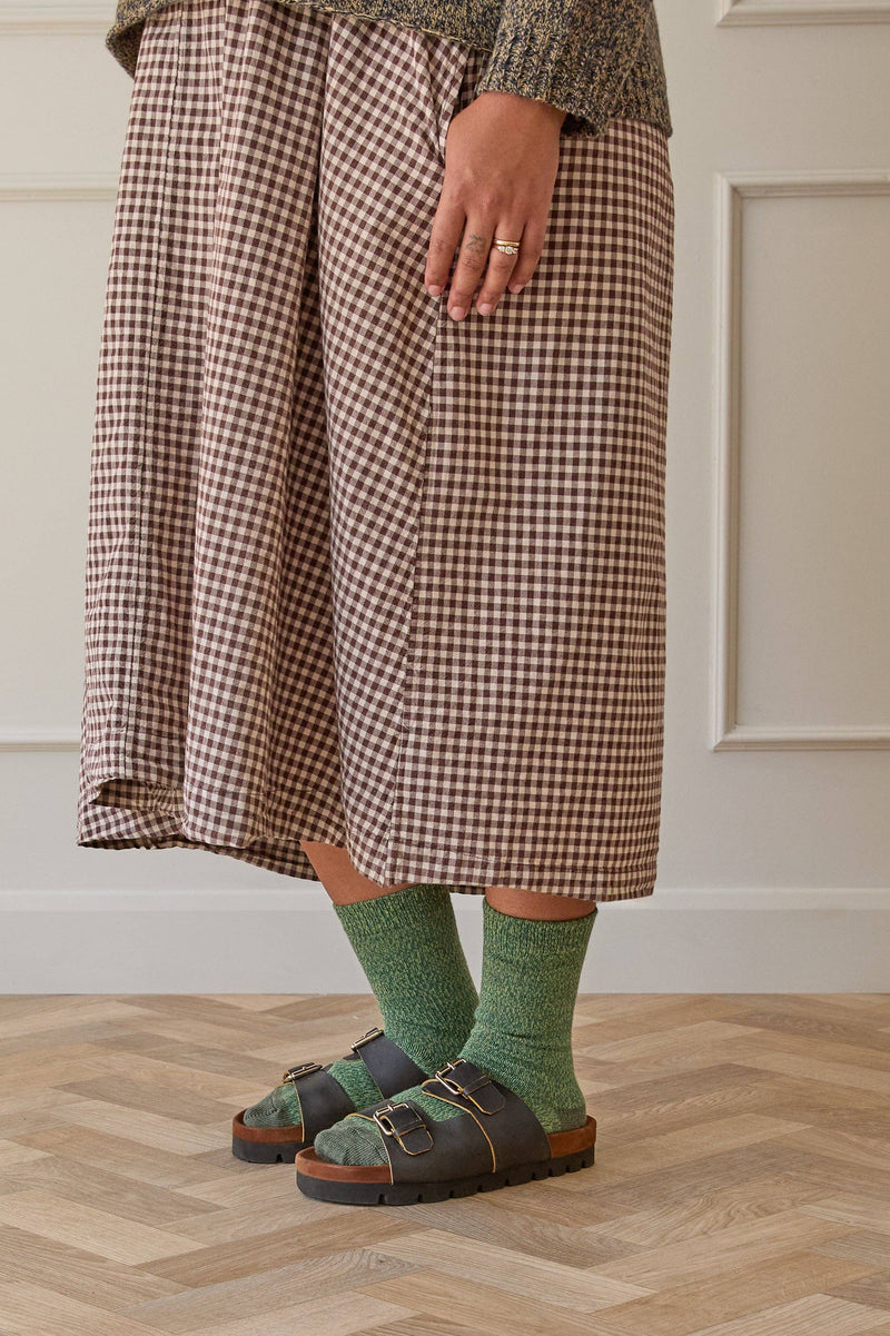Fine Merino Wool Socks - Green: UK 8-11