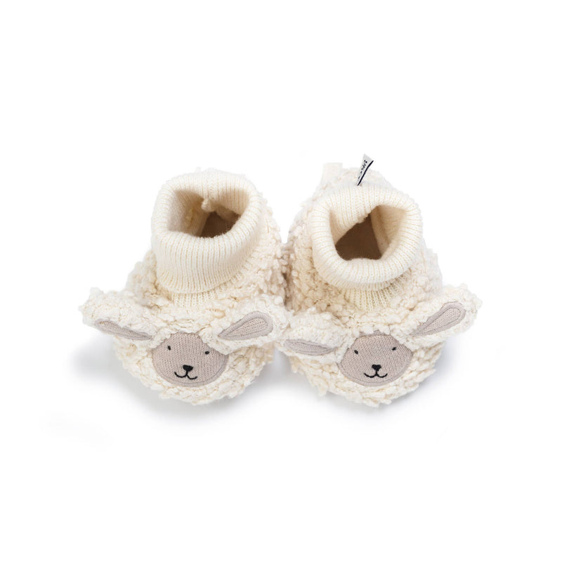 Cotton Knit Baby Slipper Socks: Sheep