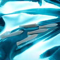 Sardine Fish Hair Clip Set in Silver Acetate with Rhinestone