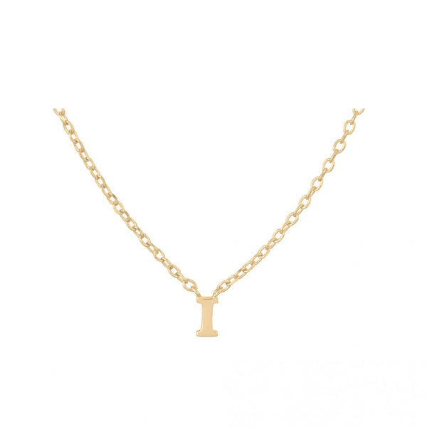 Note Necklace - Letter I - Gold Plated