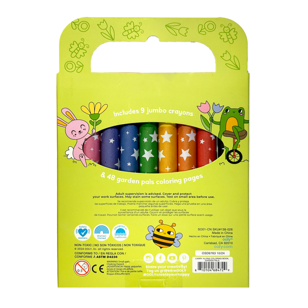 Carry-Along: Coloring Book Set - Garden Pals (10 PC Set)