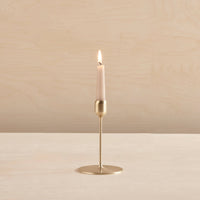 Flute brass candlestick, Brushed: Large