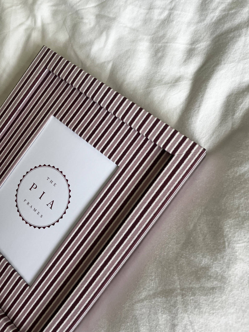 Blush & Burgundy Zigzag Frame: 10x8in (7x5in)