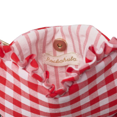 Gingham Ruffle Love Heart Bag