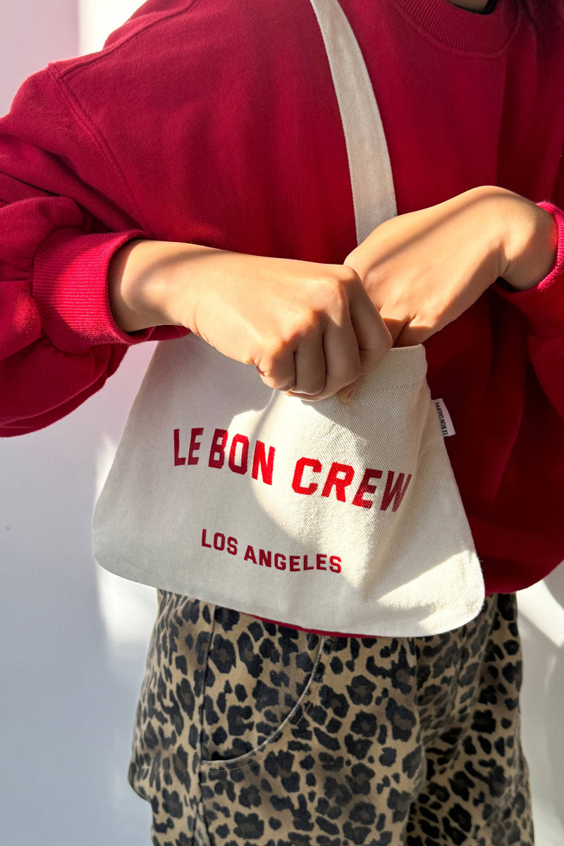 Petite Happy Carry Bag - Naturel & Red