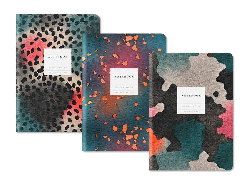 Kaleido Stitched Notebooks No 8 - Lined - Pack of 3