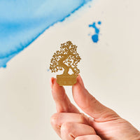 Tiny Tree Brass Ornament - Bonsai