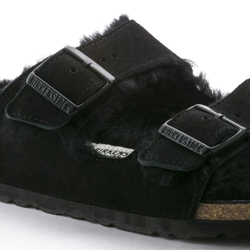 Arizona Shearling Sandal - Black