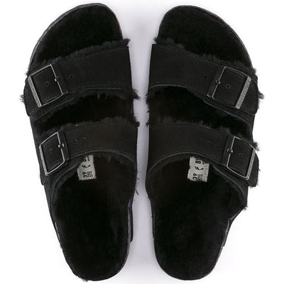 Arizona Shearling Sandal - Black