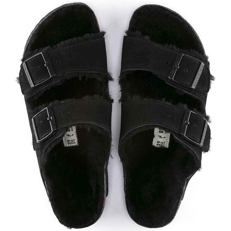 Arizona Shearling Sandal - Black