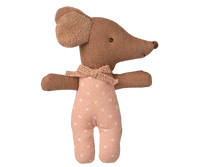 Sleepy Wakey Baby Mouse in Matchbox - Rose