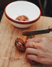 Stone Embossed Band Ring - Gold
