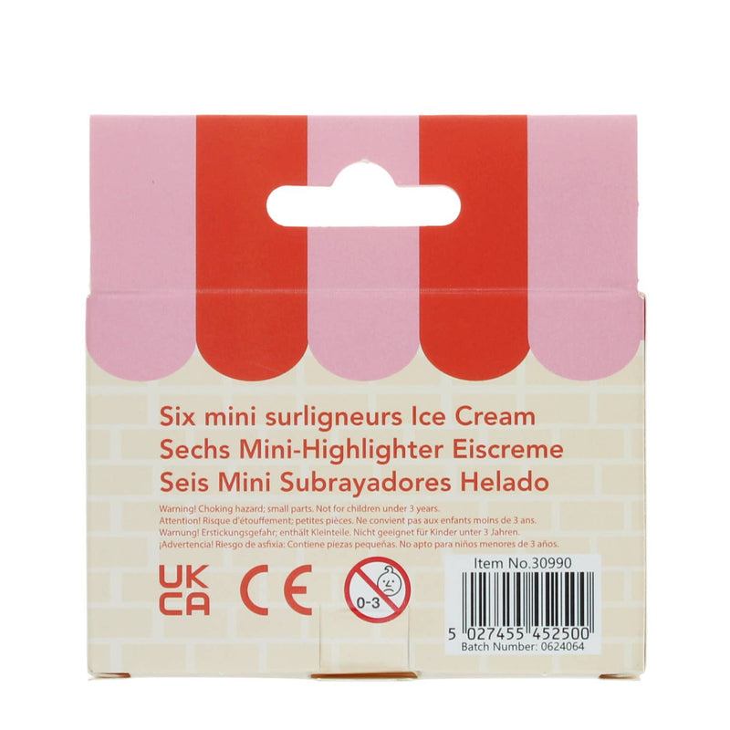 Mini Ice Cream Highlighters - Set of Four