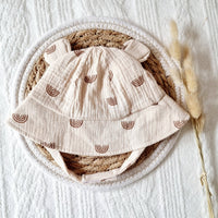 Hydrophilic Baby Sun Hat - Beige Rainbow