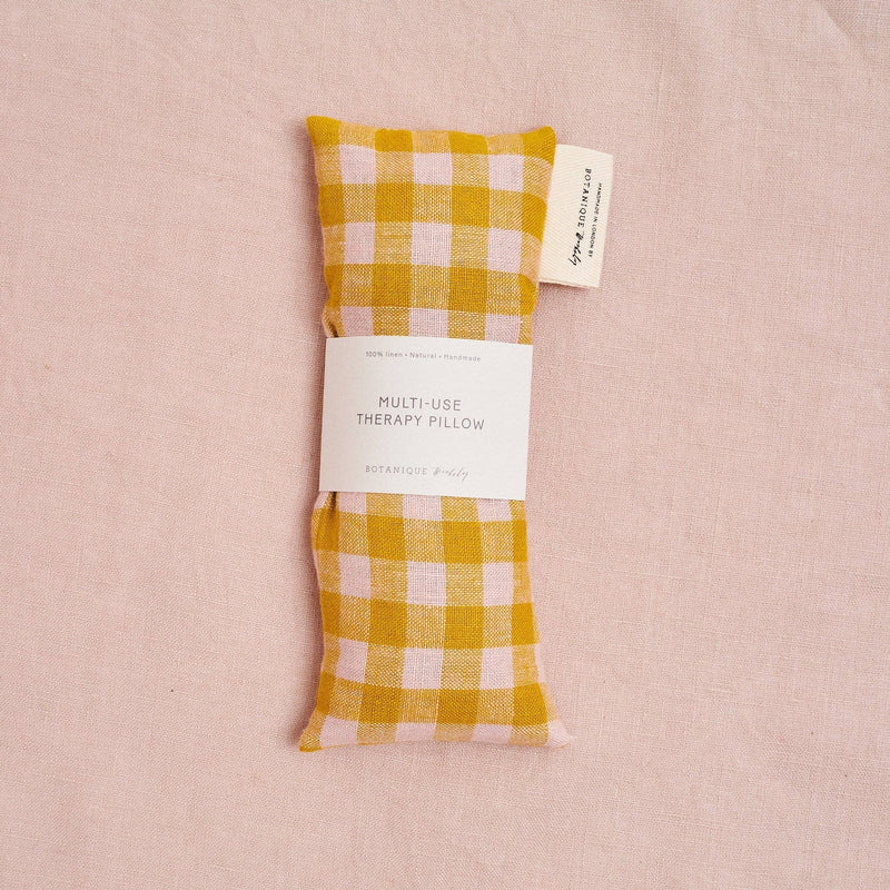 Botanique Workshop - Multi-Use Lavender Therapy Pillow: Linen Wes Gingham: Large