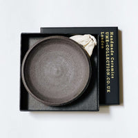 Incense & Smudging Dish - Black Stoneware and Gold Dome