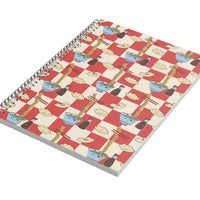 A5 Blank Wire Bound Notebook - Gyoza and Soy